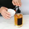2Pcs 17oz Coffee Syrup Dispenser Clear Glass Syrup Pump Bottle Coffee Bar Accessories Shampoo Dispenser for Home Hotel 4