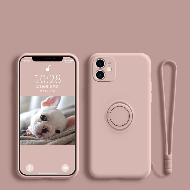 Magnetic Silicone Case For Samsung Galaxy S20 S21 FE Note 20 S22 Ultra S20FE A52 A72 S10 S9 Plus S21FE Luxury Covers Ring Holder Pink