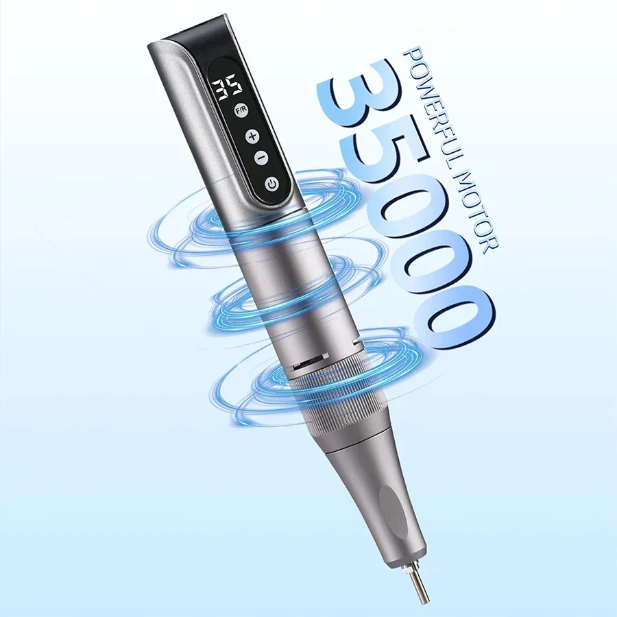 35000RPM 무선 네일 드릴 펜 USB 네일 파일 연마 펜 충전식 네일 드릴 머신 휴대용 매니큐어 드릴 살롱 도구