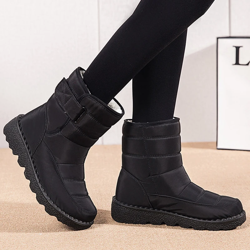 Boots Women Snow Fur Platform Plus Size Keep Warm Flat Botas Mujer Winter platform boots women boots