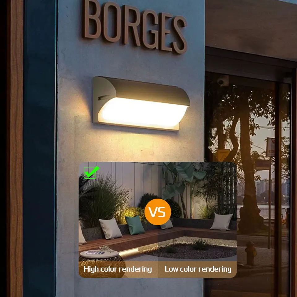 Led Outdoor Wall Light Waterproof IP66 Motion Sensor Led Outdoor Lighting Porch Lights Balcony Garden Lights Outdoor Wall Lamp