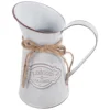 Home Decor Retro Tin Flower Pot Milk Can Vase Bud Metal Pitcher Decorate Small Decorative Jugs Grey Holder 3