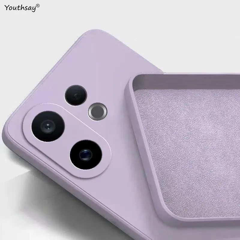 Liquid Silicone Phone Bumper Case Cover - Soft TPU Original Shell Coque for Vivo V60 in Vibrant Colors