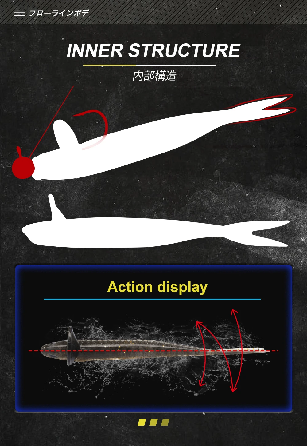 D1 Angeln NEUE 120mm 7,5g Dep Rüschen Shad Weichen Köder Mit Schwanz Lip Süßwasser Köder Künstliche Rolling action Für Bass Barsch – Detail 5