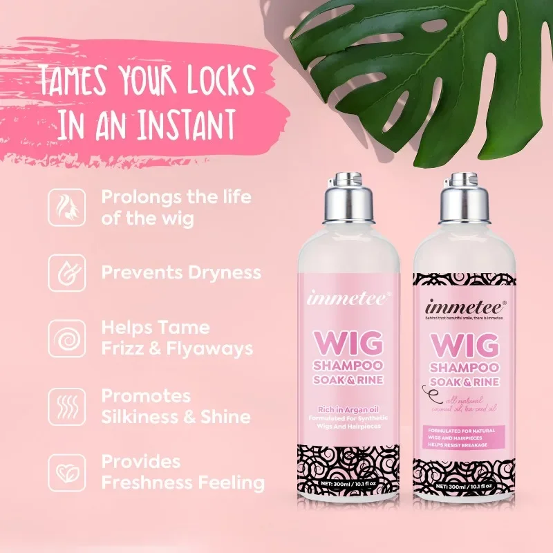 Wig Shampoo Professional Wig Solution for Human and Synthetic Hair Wig Braided Hair Pieces To Clean, Restore and Nourish Hair 4