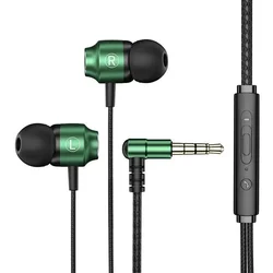 Enhanced HiFi Stereo In - Ear Wired Earphones with Microphone (3.5mm Green)