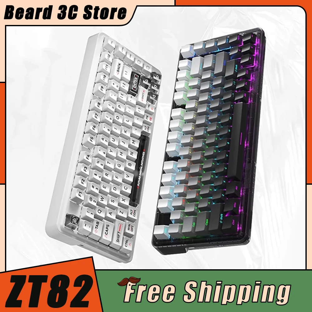 

Zifriend ZT82 Mechanical Keyboard Three Mode RGB Wireless Keyboard Hot Swap Gasket Ergonomics Pc Gamer Accessories Office Gifts