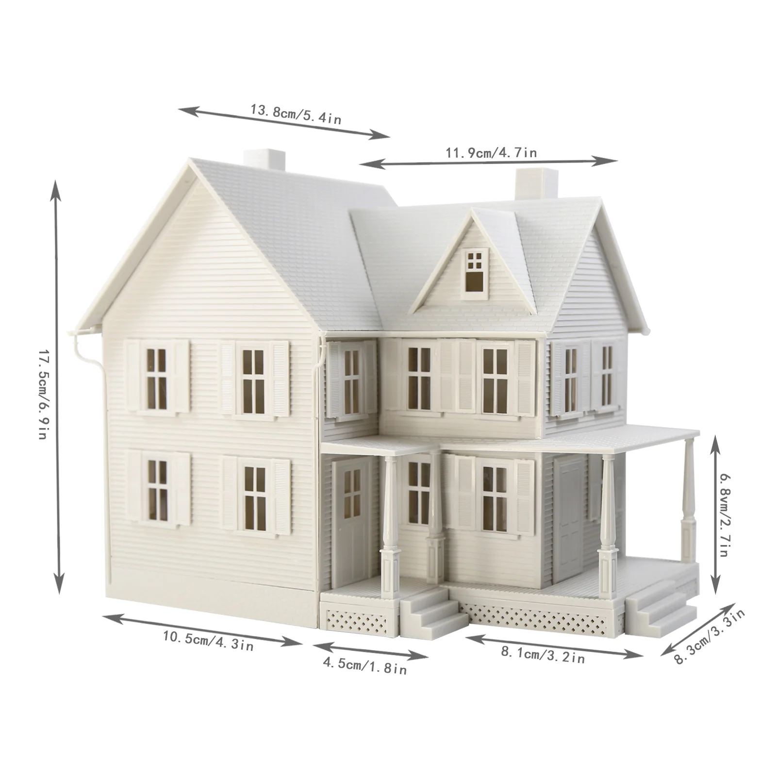 Evemodel O 스케일 모델 주택 키트 도색되지 않은 조립되지 않은 건축물 JZO7