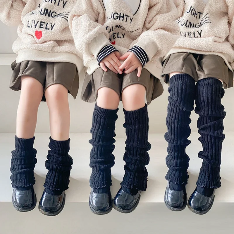 Children Leg Warmers Children Items Sweet Children Leg Warmer Girls Solid Cotton Soft Comfortable Leg Cover Stylish Outing Elastic Tube Sock Stacked Sock 3-12Y