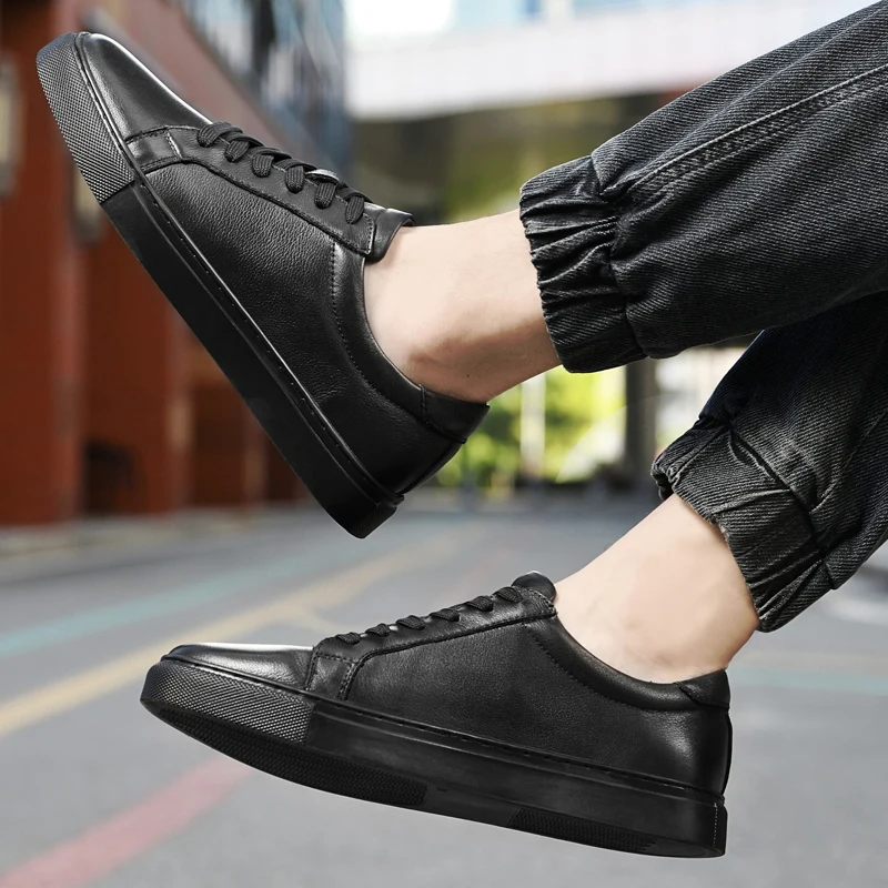 

Туфли мужские из натуральной кожи, роскошные Брендовые повседневные, на шнуровке, мягкая подошва, Спортивная Уличная обувь, большие размеры