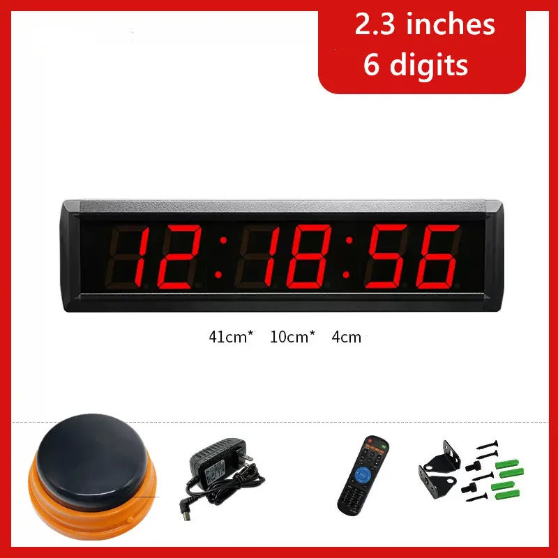 41cm 200M wireless button Led stopwatch clock game 10s reset to zero remote  obstacle race gym school up / Down countdown timer - AliExpress