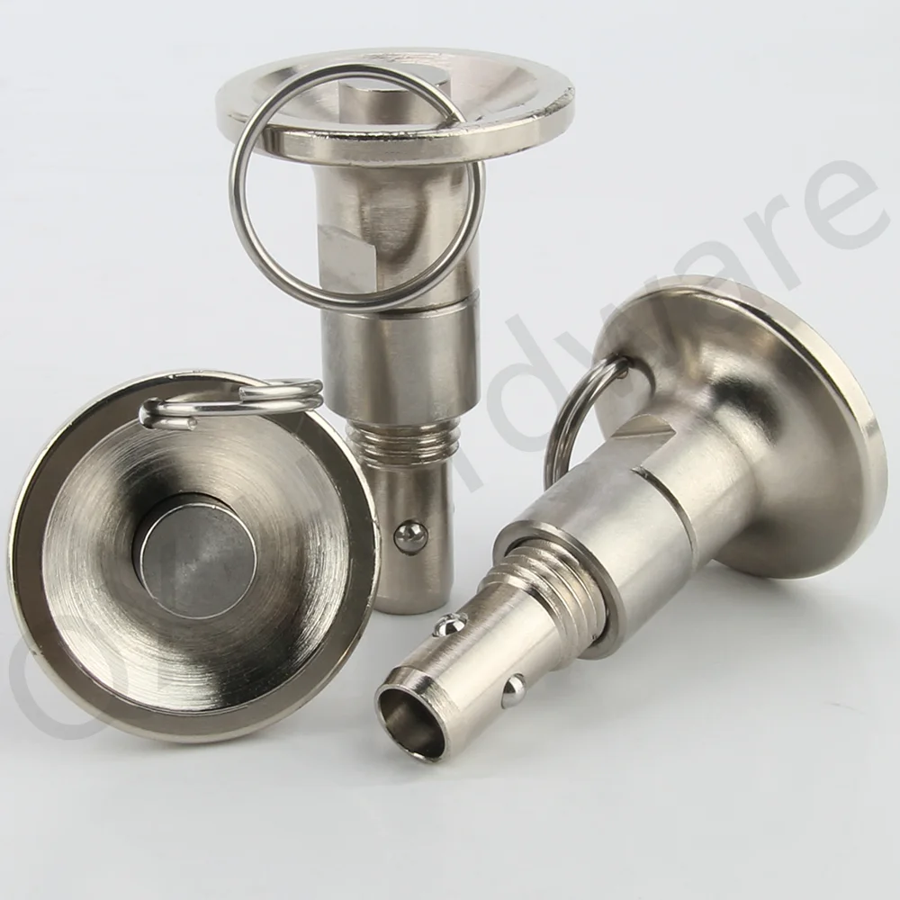 QX125 Stainless Steel Quick Release Pins Carbon Steel With Nickel-plated Treatment Body Ball Lock Pin With Ring M8/M12
