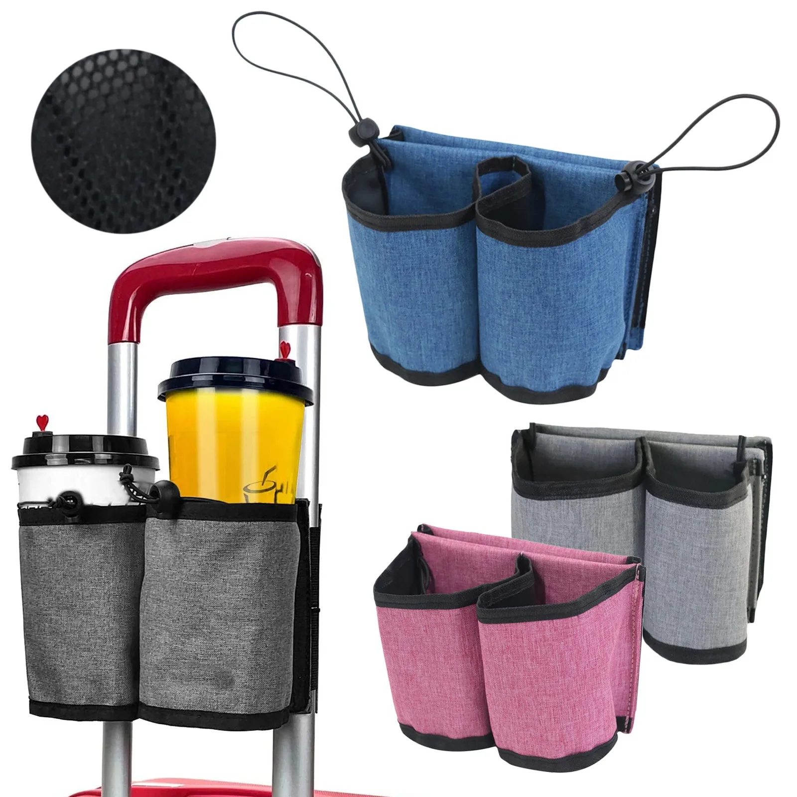 

Suitcase Armrest Storage Bag Travel Water Cup Drink Storage Bag Pull Rod Handle Universal Bag
