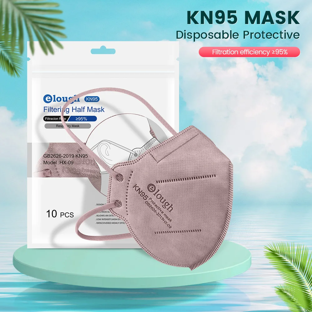 Head Mounted KN95 Mask disposable face mask kn95 mask Elough FFP2 Face Masks Adult Painless FFP2mask 5 Layers Respirator FPP2 Mask Approved Mascarillas FP2