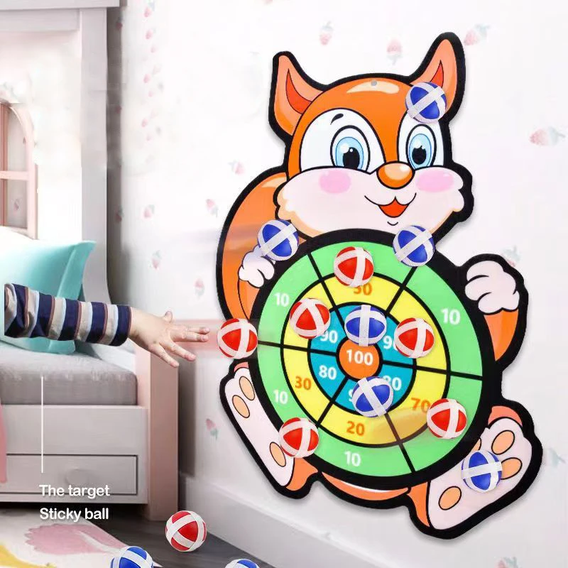 Sticky Ball Dart Board Set - Indoor Game For Kids With 3 Balls, Fun Party Activity For Boys & Girls