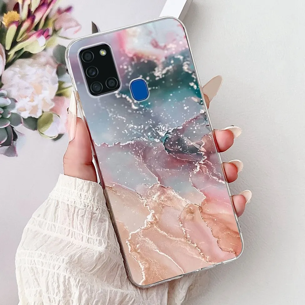 Clear Fashion Luxury Cute Painted Back Phone Case Cover