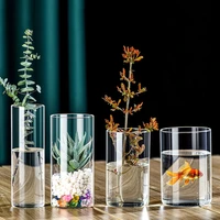 Modern Clear Glass Flower Vase Glass Cylinders Vase Florals Container Flower Vase Elegant Home Table Centerpieces Decoration 2
