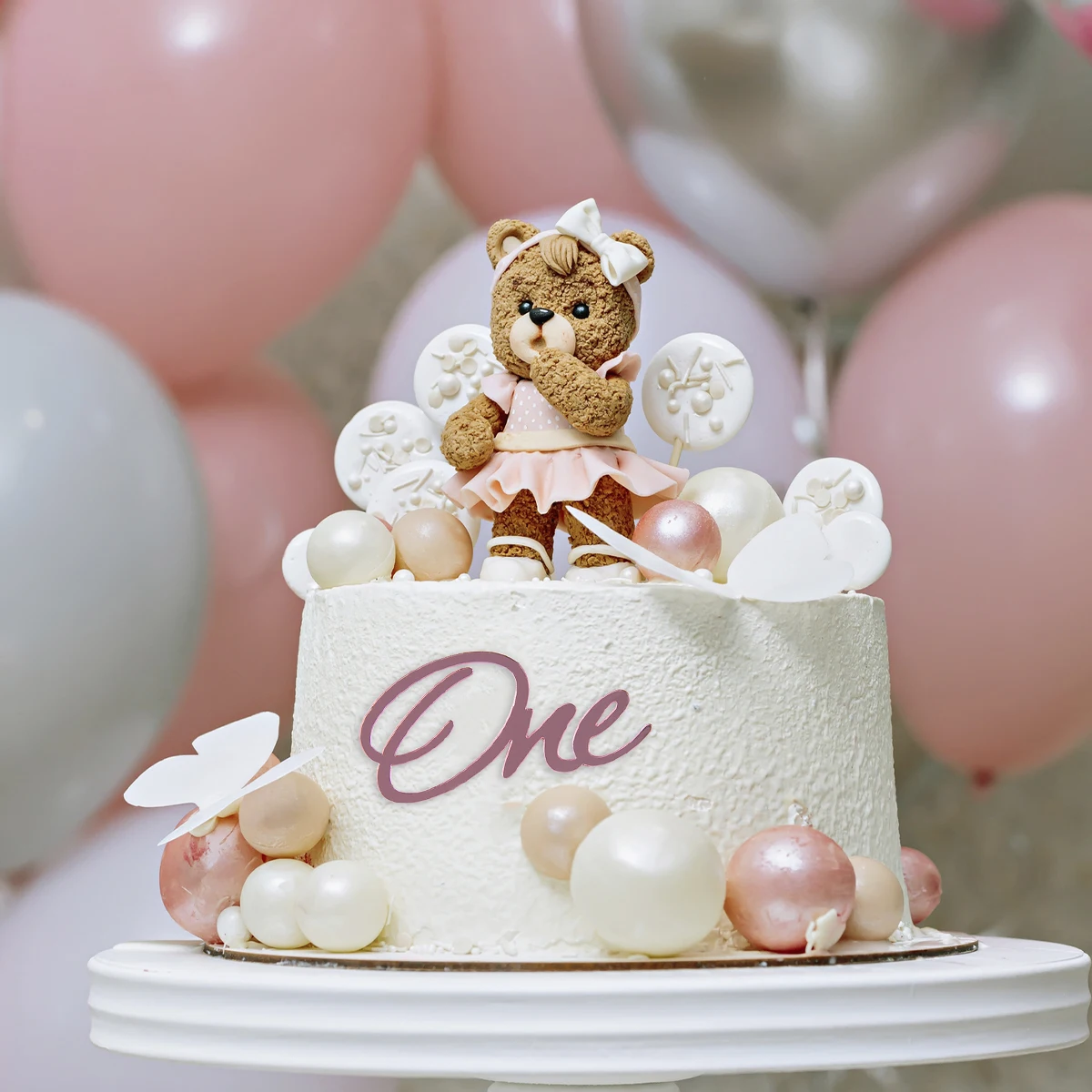 Décoration De Gâteau D'anniversaire En Bois Pour Premier Anniversaire