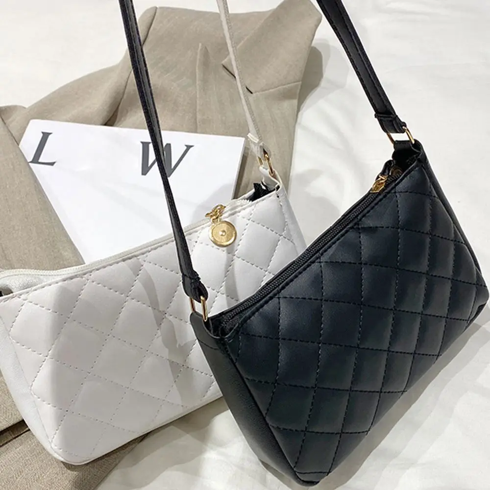 

Mini Handbag Rhombus Pattern Bag PU Purse Crossbody Phone Bag Women Shoulder Backpack Underarm Bag Korean Style Bag