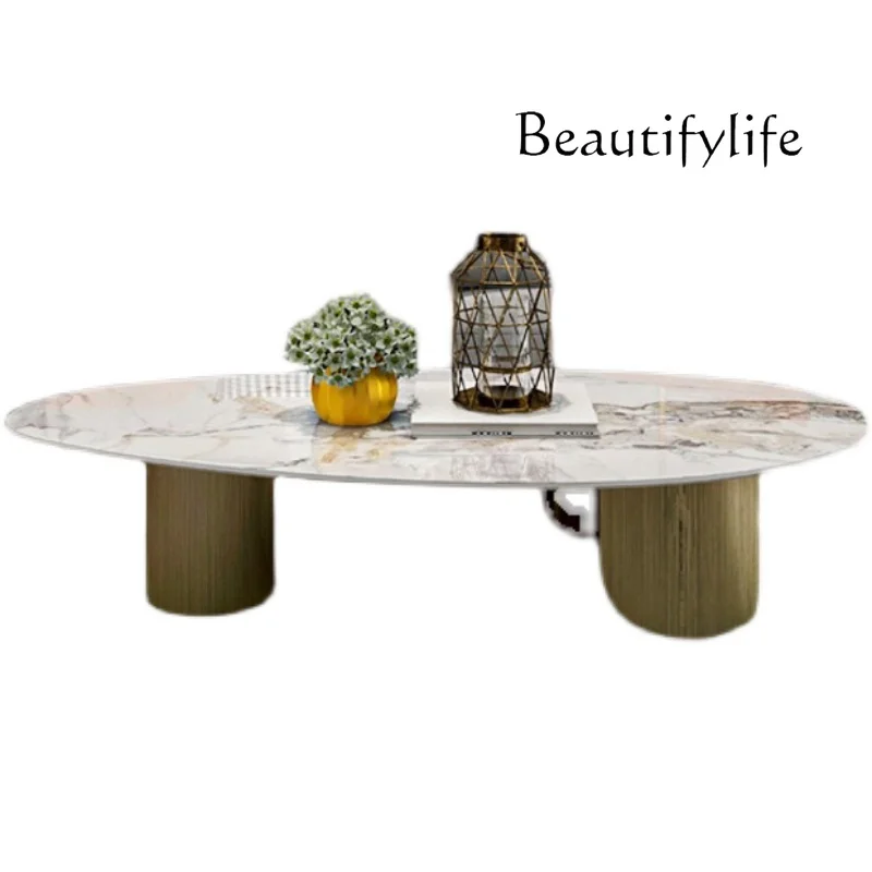 

Дизайнерский креативный слегка роскошный сланцевый журнальный столик для гостиной домашний нестандартный журнальный столик