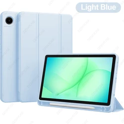 Funda de Tableta Versátil con Soporte para Lápiz, Resistente a Caídas, Soporte Trifold, Cubierta Posterior Suave y Función de Sueño/Despertar Automático
