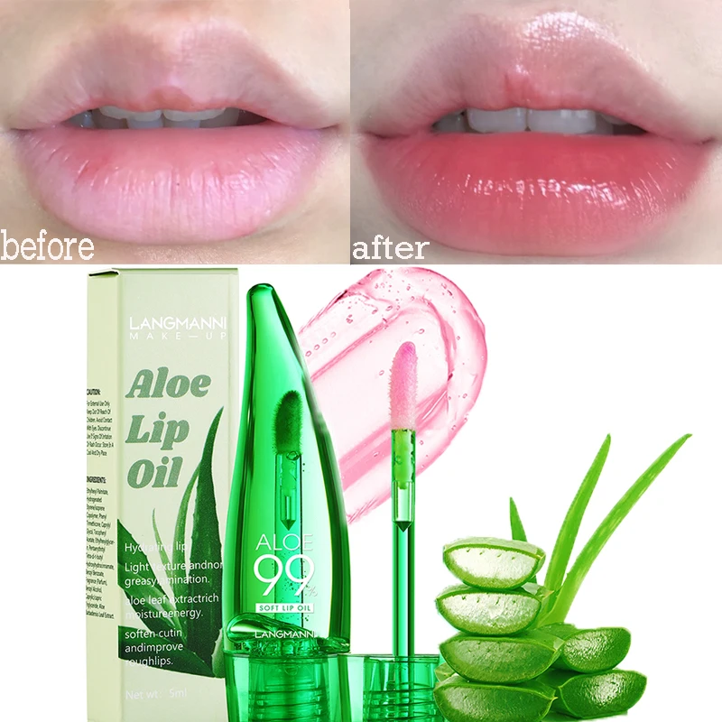 

Natural Aloe Vera Color Changing Lip Balm Oil Lasting Moisturizing Temperature Change Lip Gloss Nutritious Lips Care Cosmetics