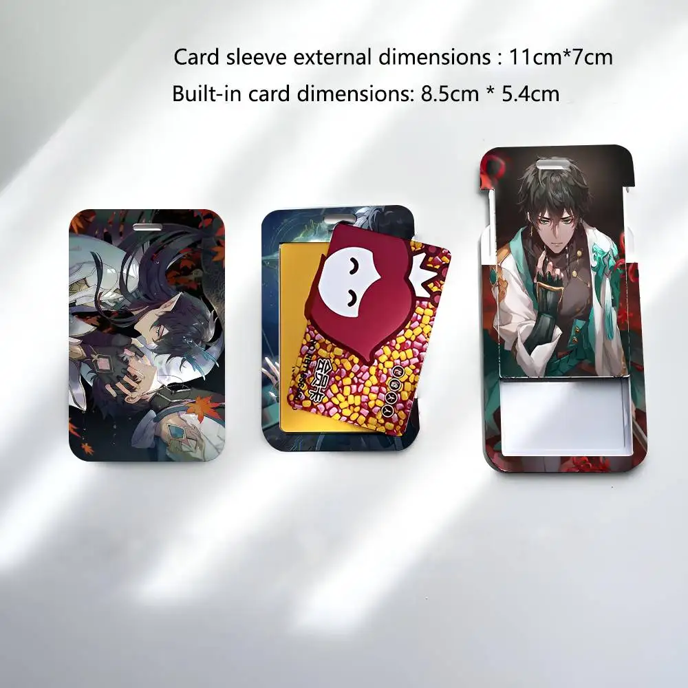 혼카이 스타 레일 단 헝 게임 ID 카드 홀더 목걸이 펜던트 도어 배지 홀더 랜야드 키체인 직원증 케이스 선물