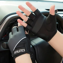 1 Pair Fingerless Gloves Non-slip Ultrathin Half Finger Breathable Gloves Outdoor Bicycle Gloves for Driving Motorcycle Cycling
