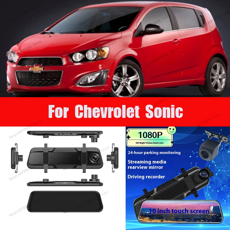 

For Sonic 4K WIFI GPS Car Dvr Mirror Dash CamDual Lens Dashcam Drive Recorder Stream RearView Mirror IPS Screen Camera