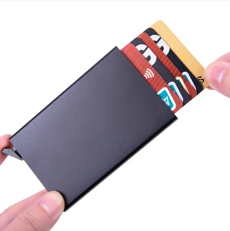 RFID Credit Card Holder Metal Slim Wallet Image 7