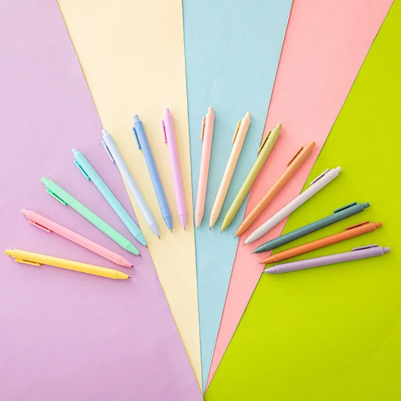 Set di 5 simpatici penne a sfera, cancelleria per ufficio scolastico coreano e giapponese, penne neutre Kawaii per uso aziendale e in ufficio - immagine 5