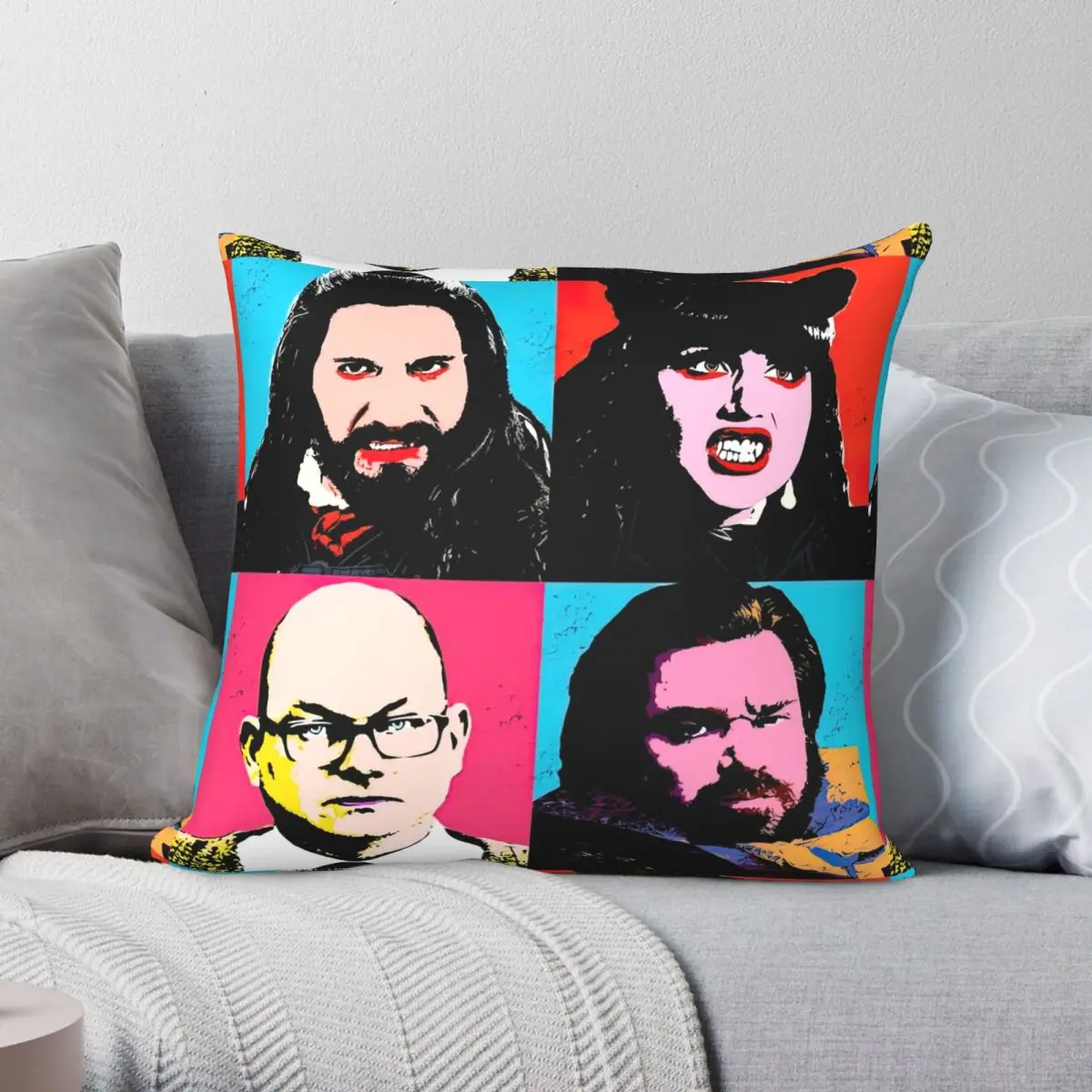 

What We Do In The Shadows Pillowcase Polyester Linen Velvet Printed Zip Decor Pillow Case Home Cushion Cover 45x45