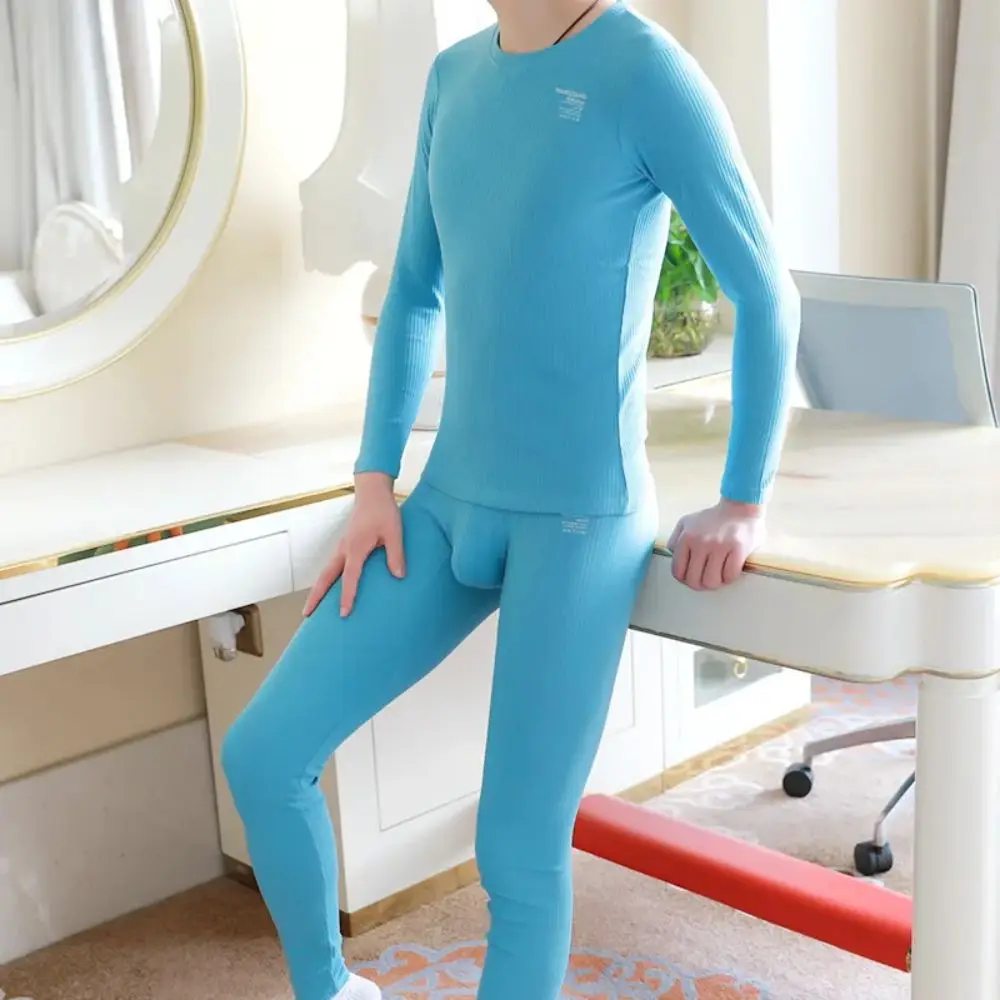 New Winter Thermal Underwear Men  First Layer 2 Pieces Under Panties  Undershirts Keep Warm Clothing Elastic Breathable Cotton