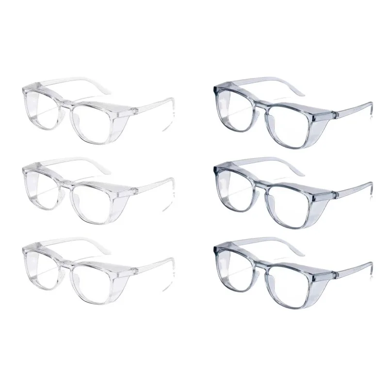6pcs Stylish Unisex TR90 Goggles - Anti-Fog, Windproof, Sand and Pollen Protection
