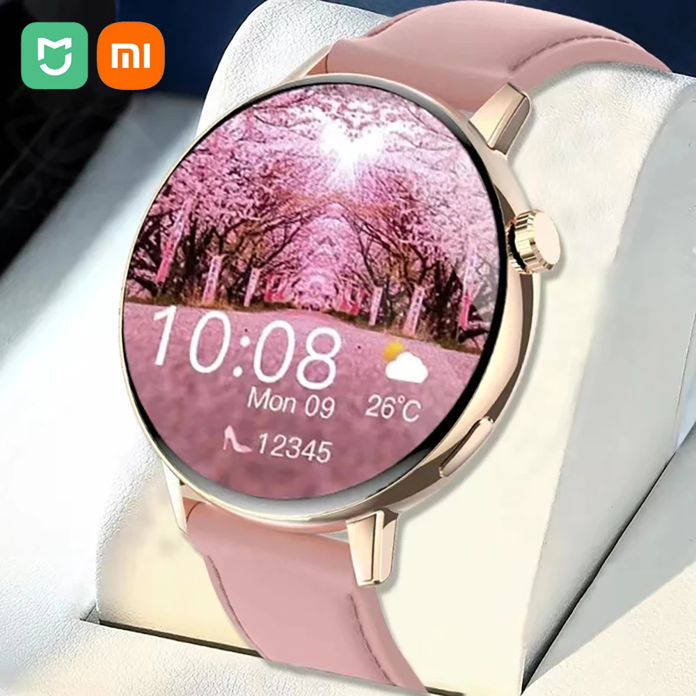 Женские умные часы Xiaomi Mijia, водонепроницаемые сенсорные часы с поддержкой Bluetooth, пульсометром, мониторингом здоровья