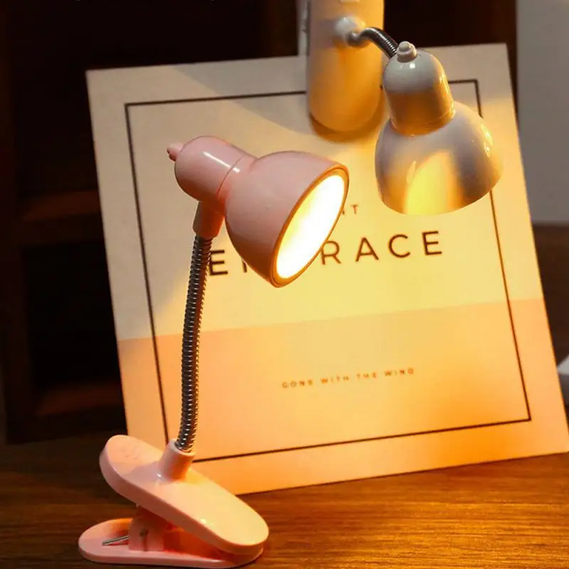 1pc Cute Mini Lamp To Read Book Eye Protection Rotatable Reading Lamp With Clamp For Books Desk Table Bedroom led light desk lamp night light mini night light book light mini led light led desk lamp