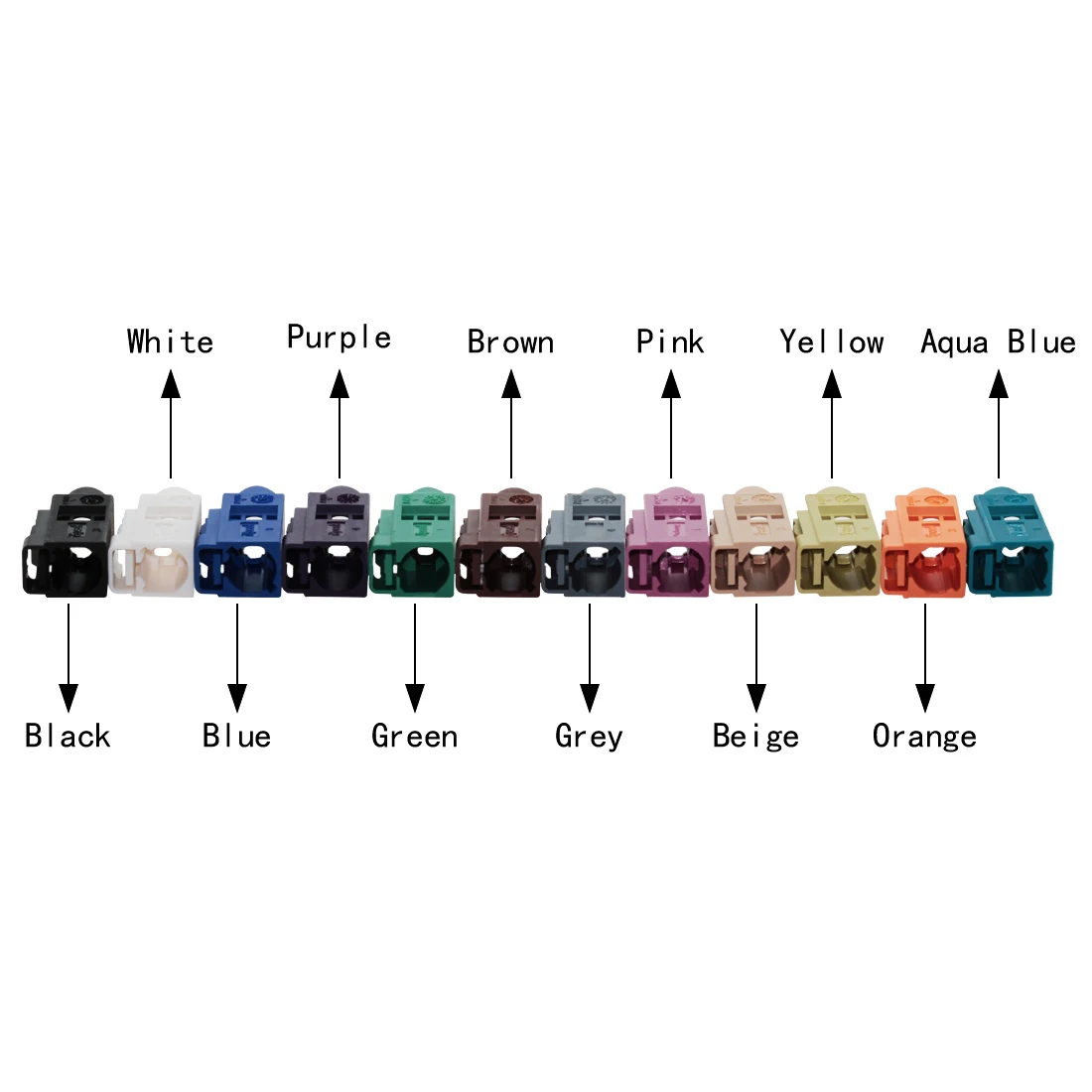 1pc Fakra Female Jack A/B/C/D/E/F/G/H/I/K/M/Z RF 동축 커넥터 RG316/RG174 피그테일 케이블용 납땜 와이어 도매