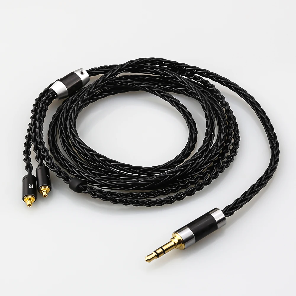 Fidelidade 3.5 mm 2.5 mm 4.4 mm Xlr Núcleo Banhado a Prata Preto Cabo do Fone de Ouvido para Sennheiser Ie300 Ie900 Alta - Image 4