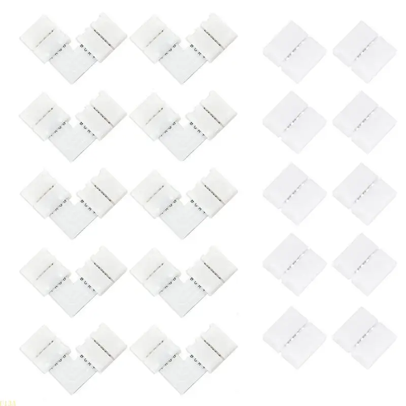 U13A 20 PCs 4-polige lötlötende LED-Anschlüsse L Form rechtwinkeliger Eckanschluss – Detail 1