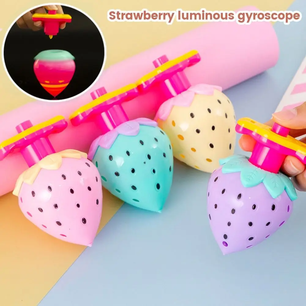 

Strawberry Shape Gyroscope Toy Exquisite Gift Color Random Rotatable Gyro Flash Toy Launching Toy