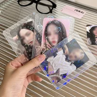 10pcs/Pack B8 Hard Cover Star Heart Sleeves For Holo Postcards Top Load Films Photocard Game Cards Protector 1