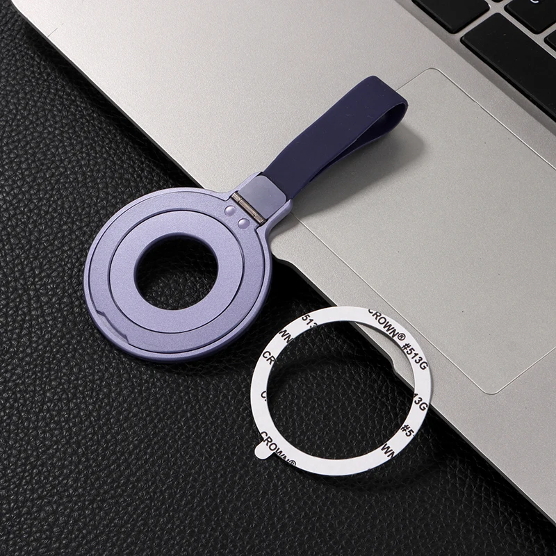 Universal Magnetic Phone Holder & Grip with Hand Strap