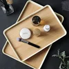 Bamboo Tray Diamine Japanese Dinner Plate Imitation Bamboo Pattern Tea Tray Plastic Storage Tray Thickened Fall-proof Tray 3