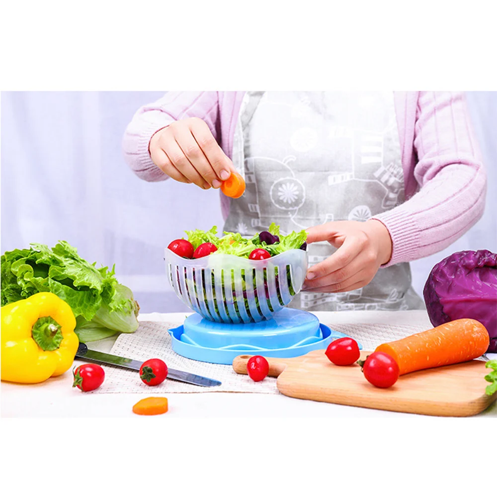Vegetable Salad Cutter Cutting Bowl Vegetable Slices Cut Fruit for Kitchen Tools Accessories Gadgets Kitchen Items fruit salad bowl