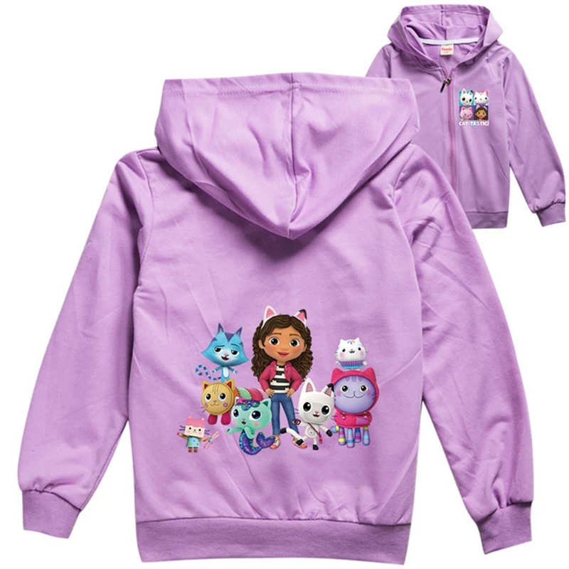 

Gabby's Dollhouse Jacket Autumn Thin Coat Kids Cotton Clothing Boys Girl Hoodie Gabby Cats Children Sweatshirt Jackets Clothes