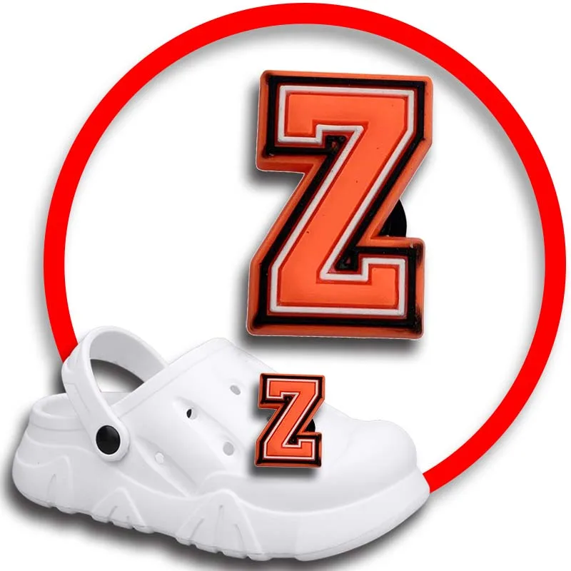 

1 шт. булавки для Crocs, шармы, аксессуары для обуви, украшение с оранжевыми буквами, джинсы, женские сандалии, пряжка, Детские сувениры, мужские значки