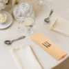 100 Pcs Christmas Kraft Paper Cutlery Set Dinner Party Napkins Tableware Bags Storage Pouches 2