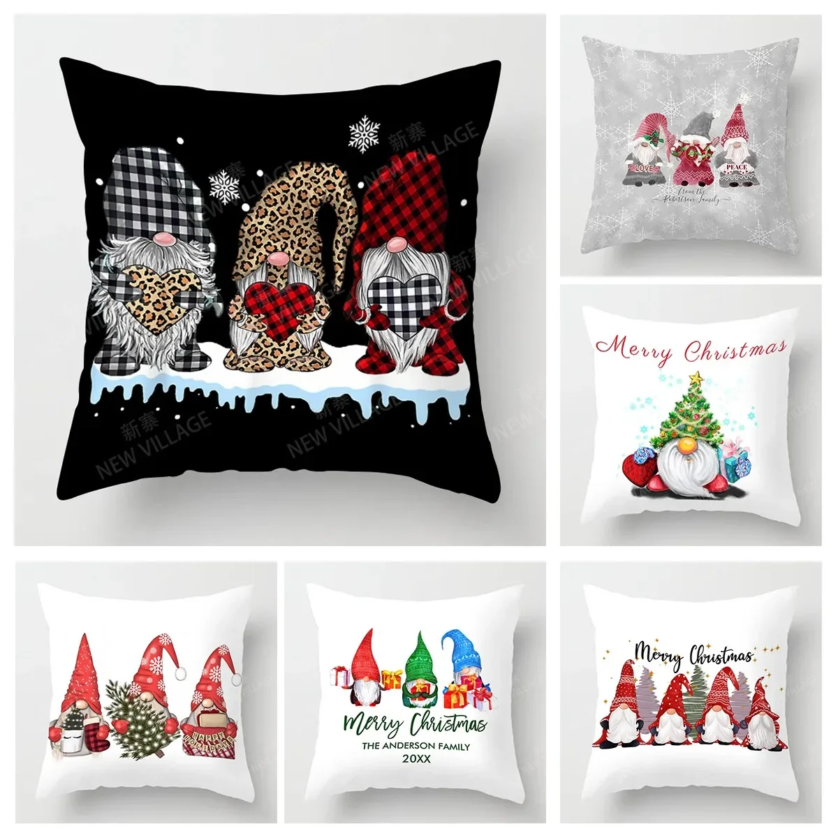 Fabritual Fundas De Almohada De Algodón Con Estampado De Bloques
