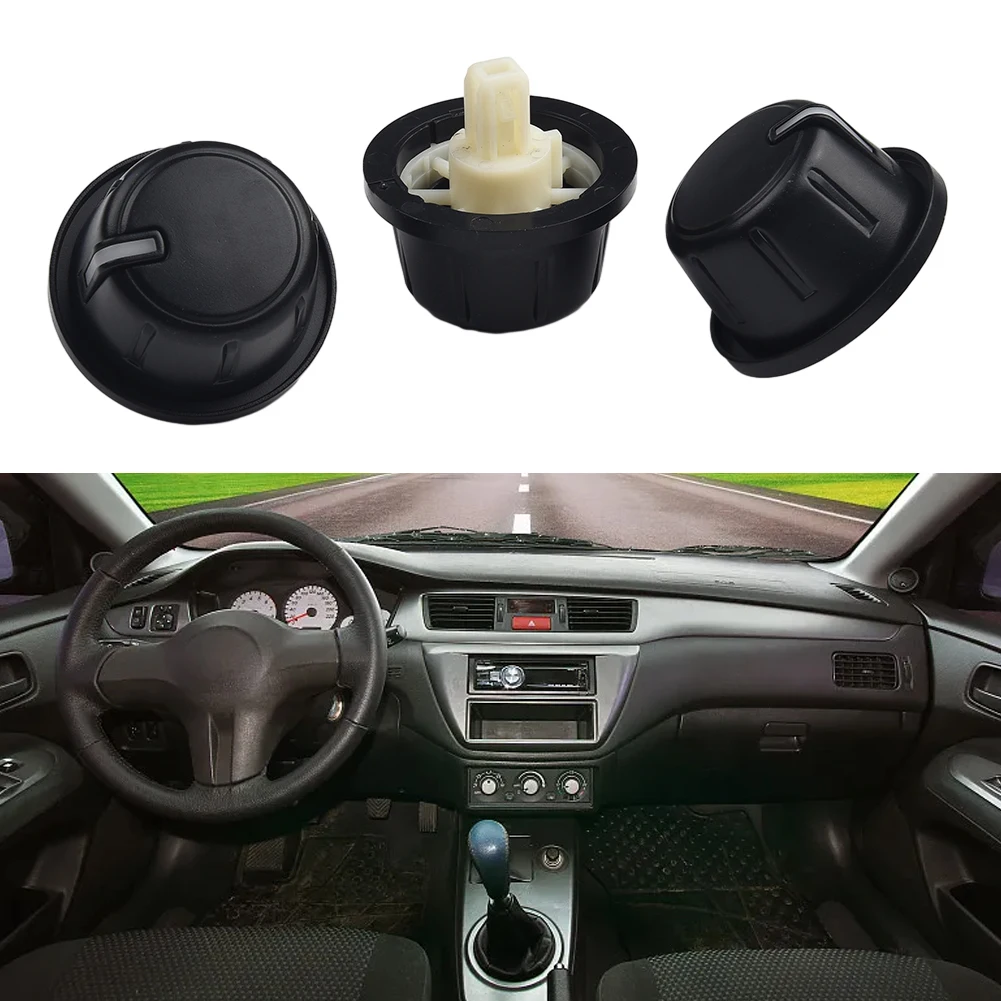 

Durable High Quality A/C Control Knob Parts Air-Con Knob Black 3Pcs A/C Panel Control Switch Accessories Fittings