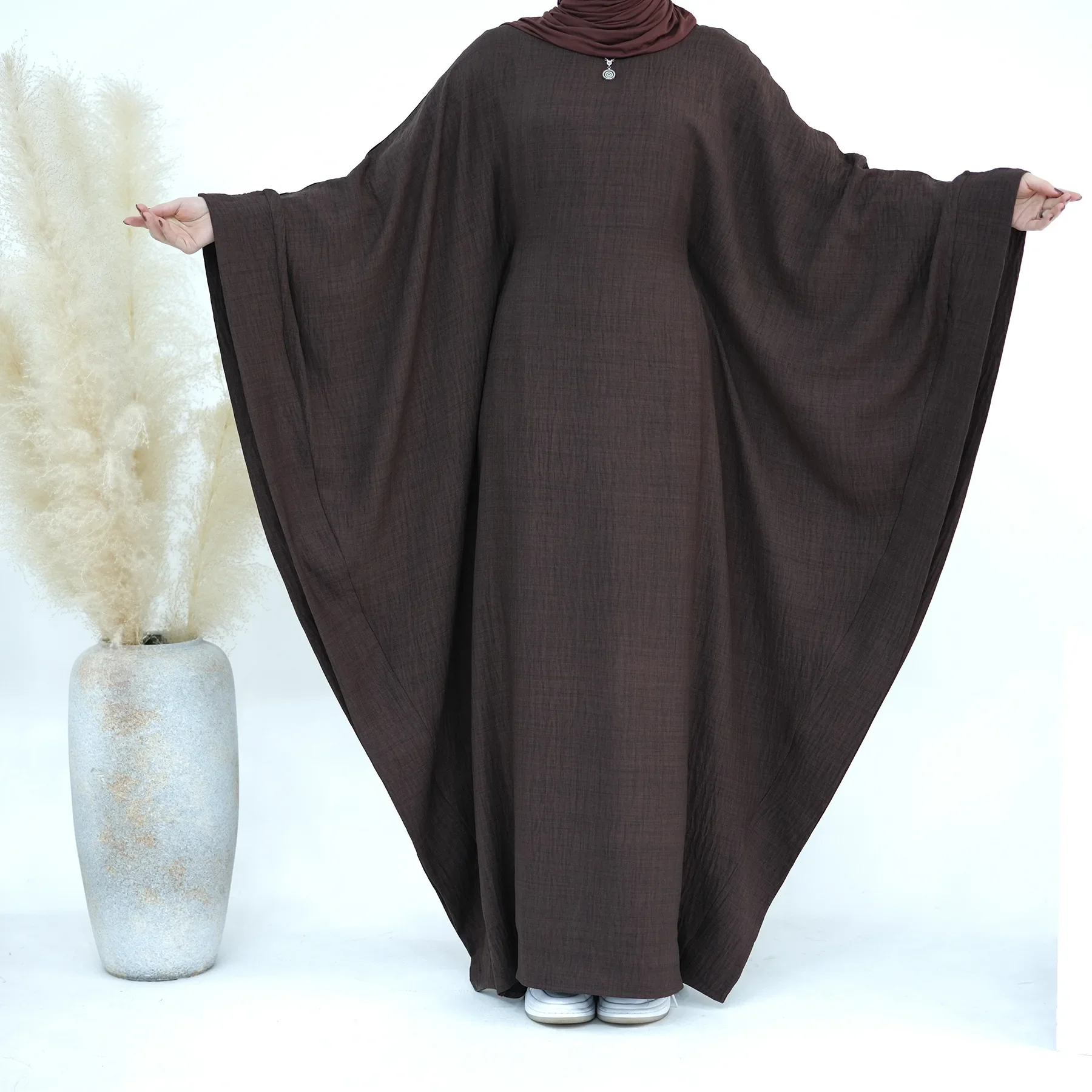 Muslim Butterfly Abaya Dress Inner Belt Party Gowns Farasha Abayas for Women Dubai Turkey Kaftan Robe Ramadan Eid Islam Clothing